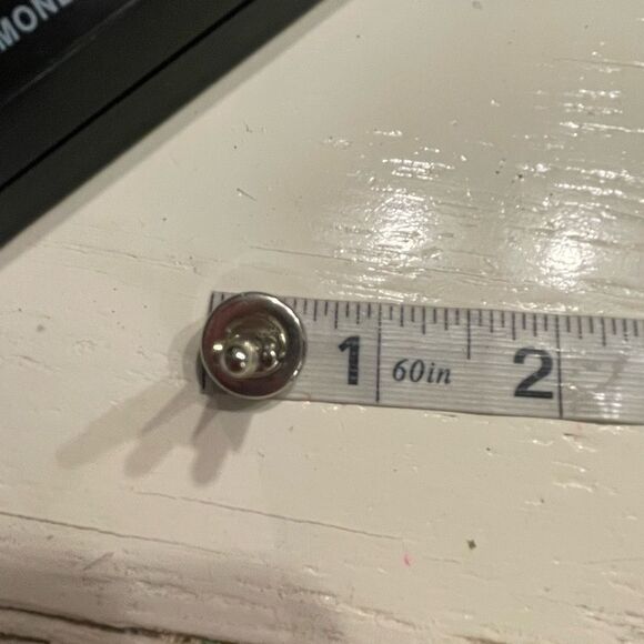 Vintage-1960s-pillbox cream/black geometric design silk bullet back cuff links - Picture 12 of 13